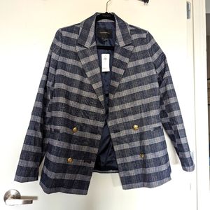 Banana Republic Plaid Oversized Blazer, Size 6